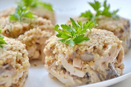 Салаты из куриного филе