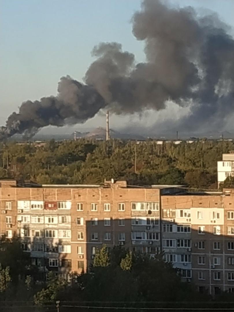 Донецк, взрыв, пожар