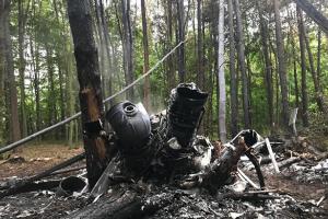 место крушения вертолета Ми-8