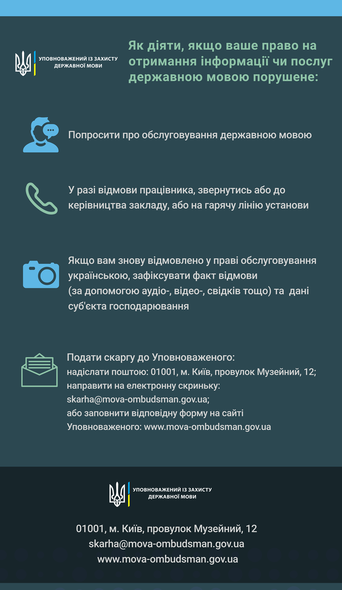 как действовать в случае отказа в обслуживании на украинском языке