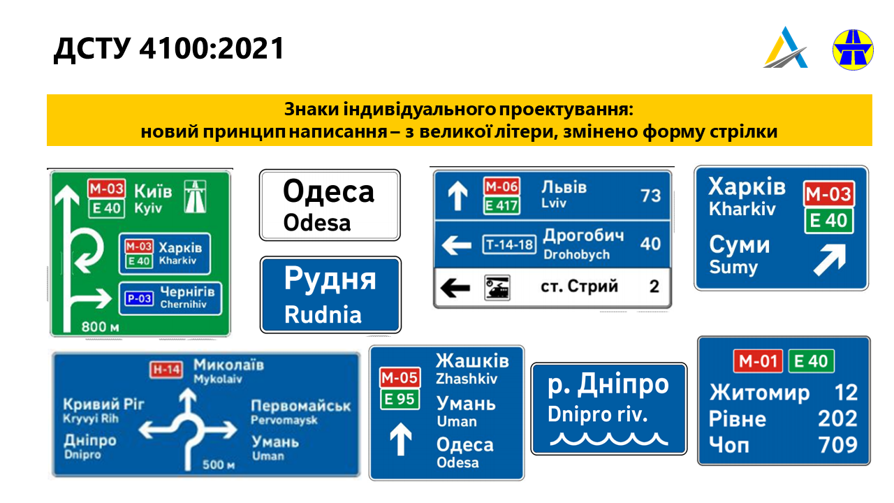 Украине введут новые и изменят старые дорожные знаки