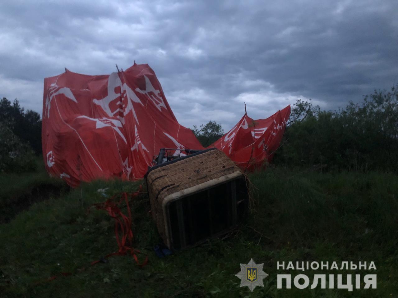 В Хмельницкой области упал воздушный шар