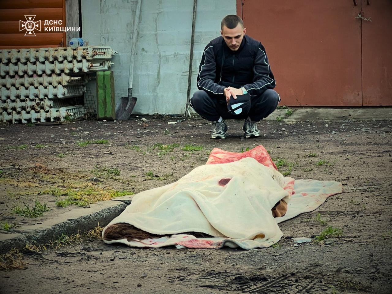 Удар БПЛА по Киевщине