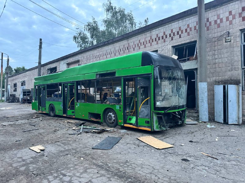 Последствия удара БПЛА по Харькову