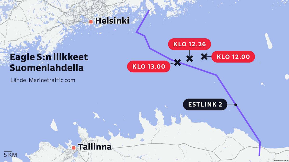 повреждение кабелей, идущих по дну Балтийского моря