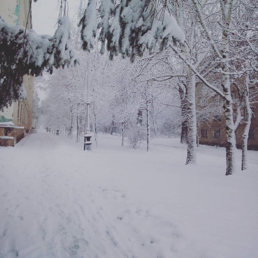 Луганск, снегопад