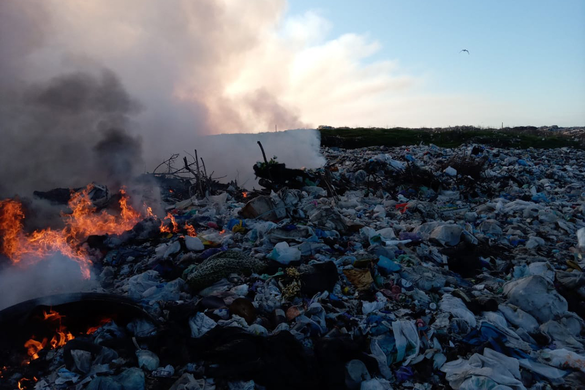 Днепропетровская, пожар на свалке