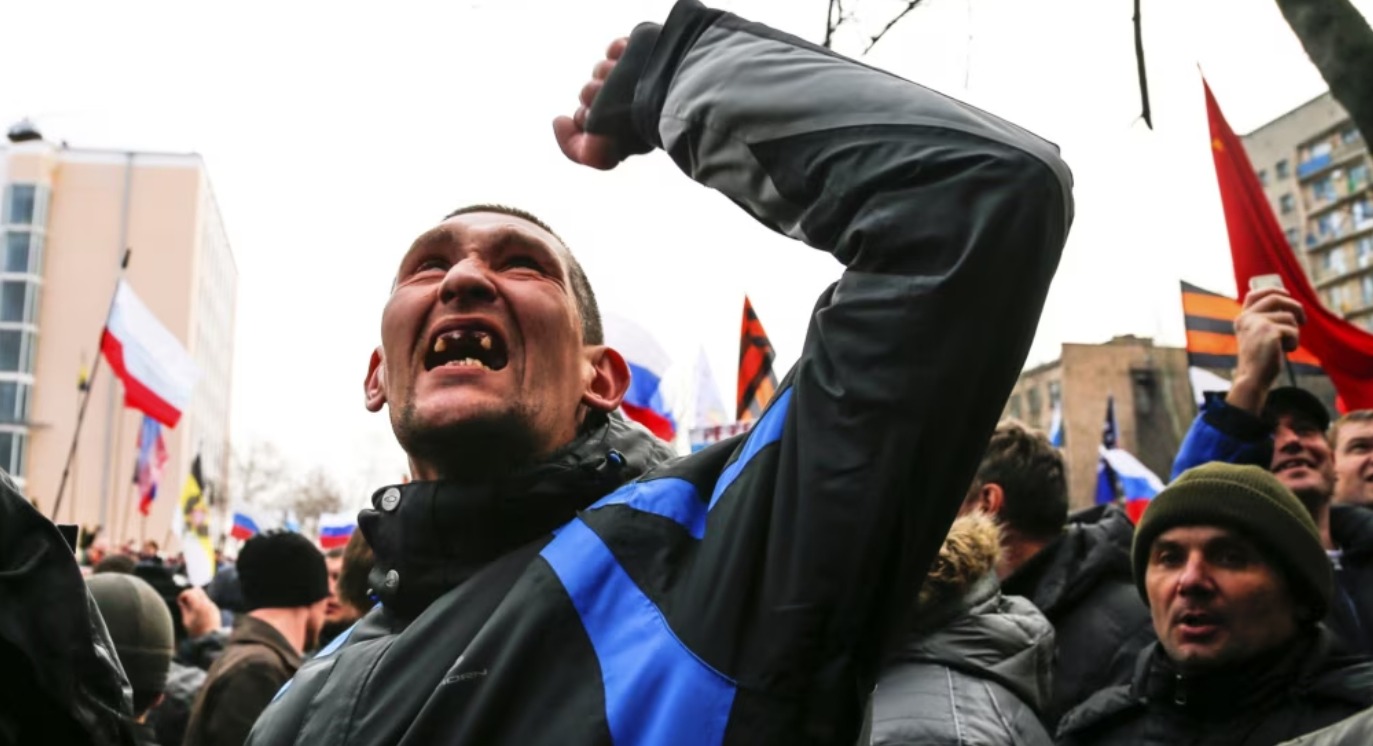 пророссийский митинг в Донецке, 16 марта 2014 года
