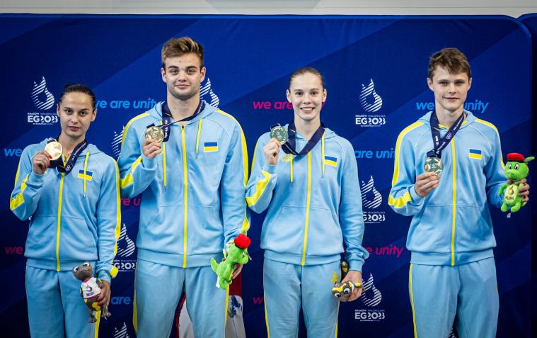 Прыгуны в воду из Луганщины завоевали золото в командных соревнованиях на ІІІ Европейских играх-2023. 