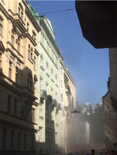 Вена, обрушение дома