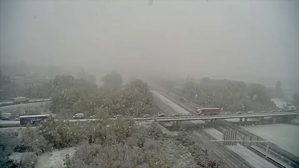 снегопад во Франции
