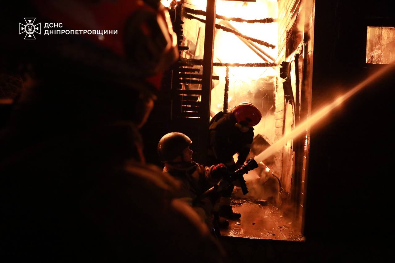 атака "шахедов" на Днепр