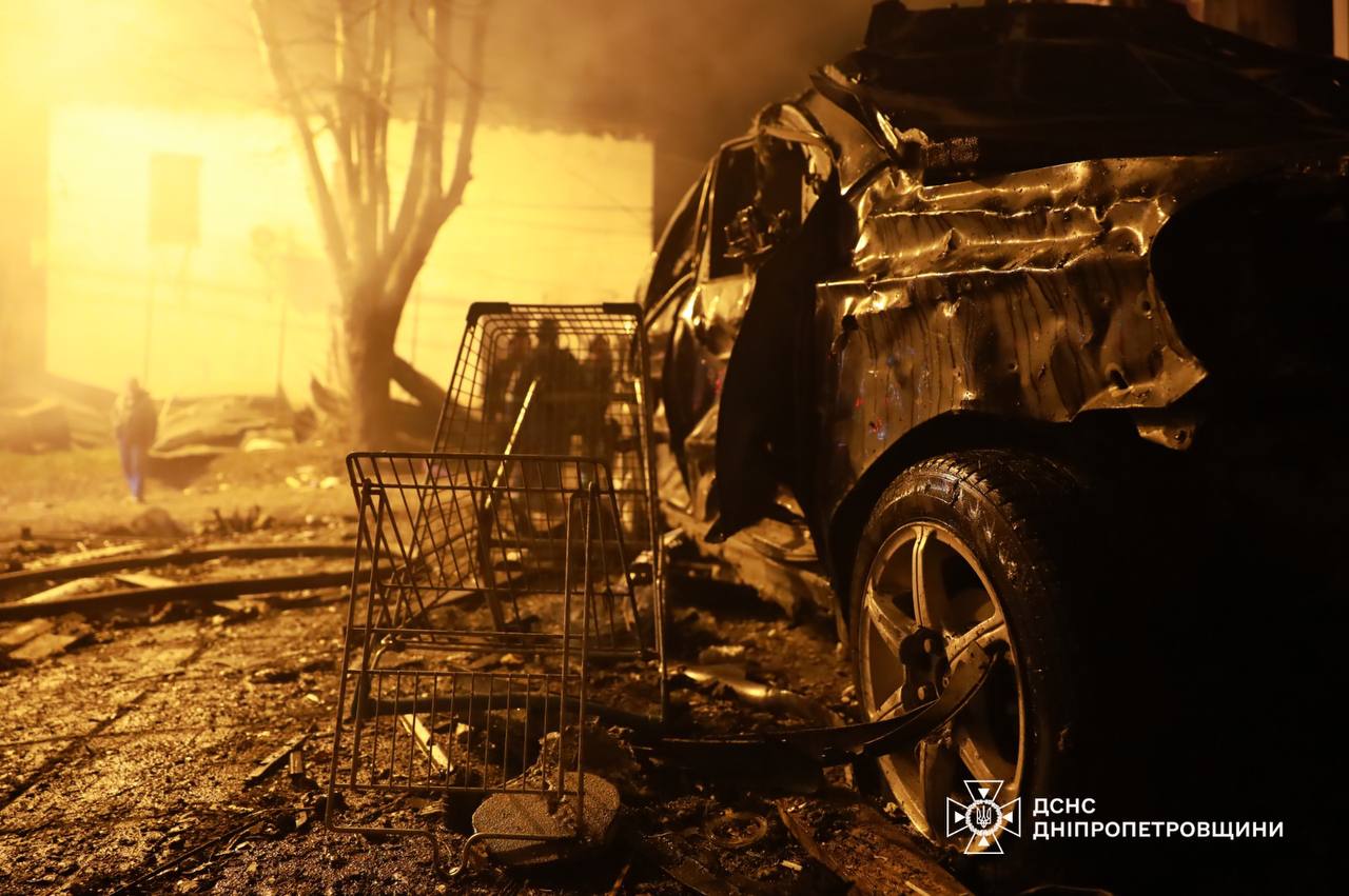 атака "шахедов" на Днепр