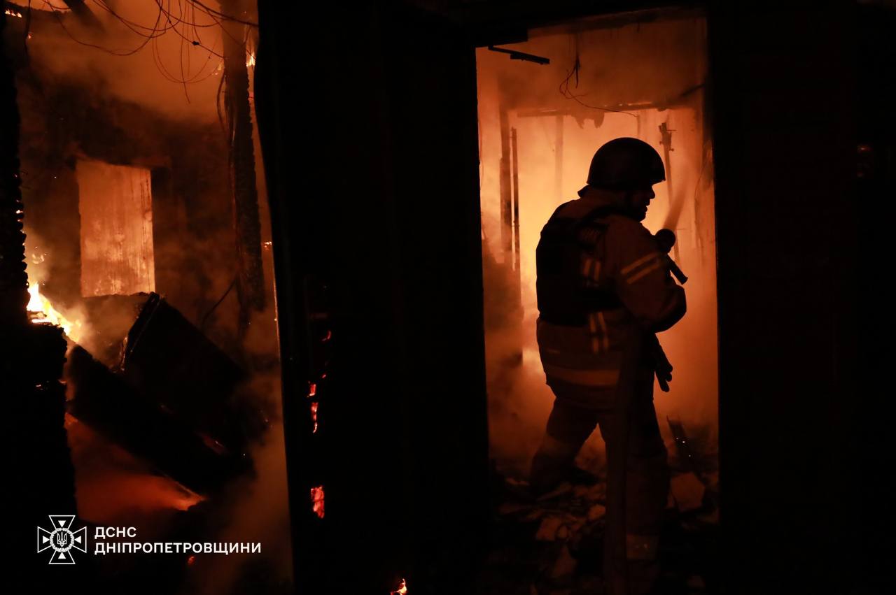 атака "шахедов" на Днепр