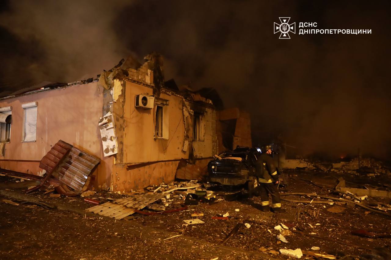 атака "шахедов" на Днепр