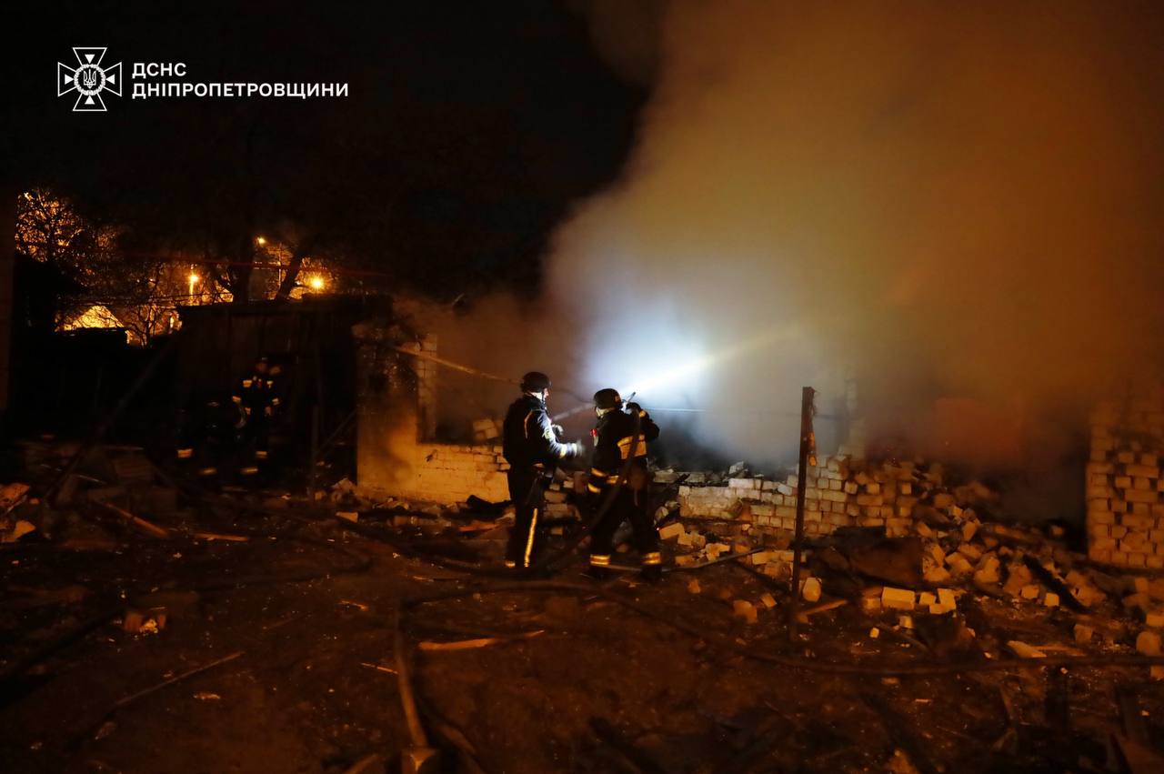 атака "шахедов" на Днепр