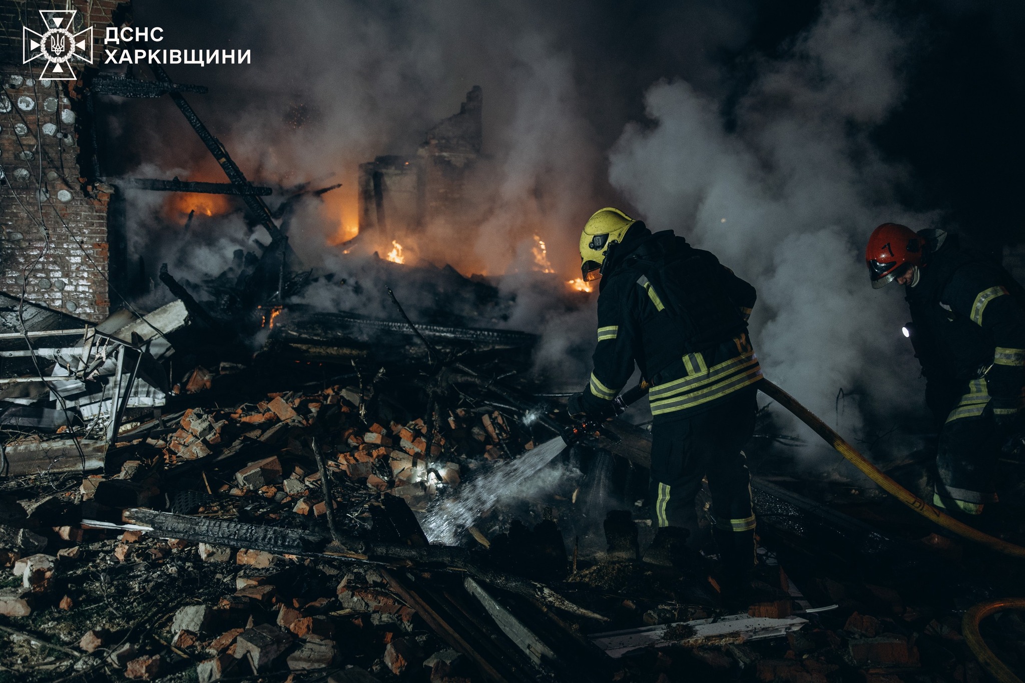 Последствия атаки БПЛА на Харьков