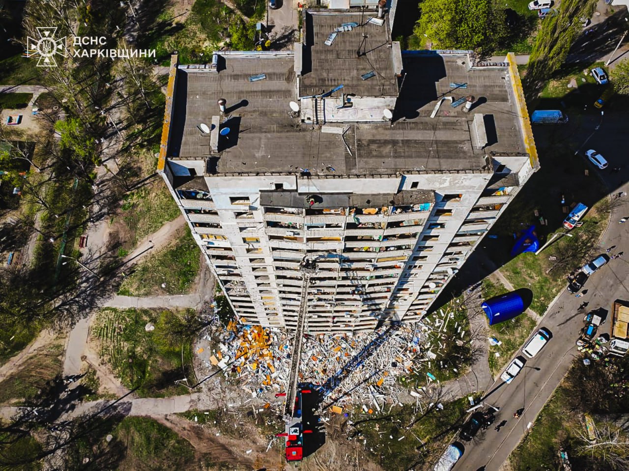 Последствия ракетного удара по Харькову