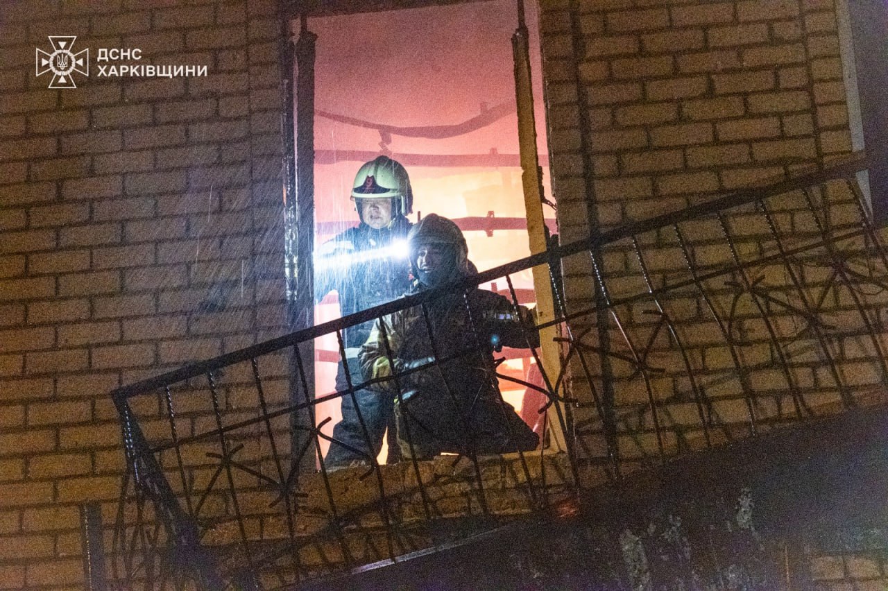 Харьков, последствия атаки БПЛА
