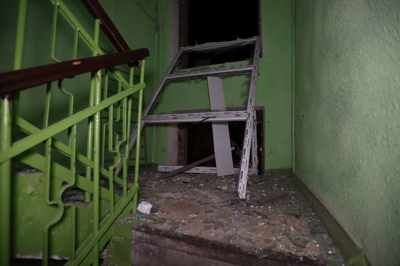 Последствия атаки БПЛА на Харьков