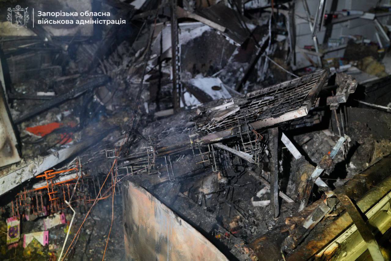 Последствия удара по Запорожской области