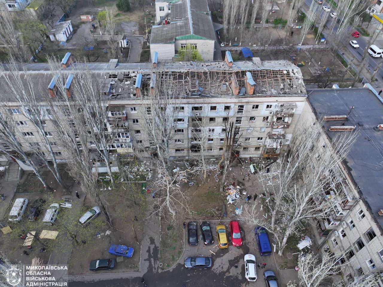 удар БПЛА по Николаеву