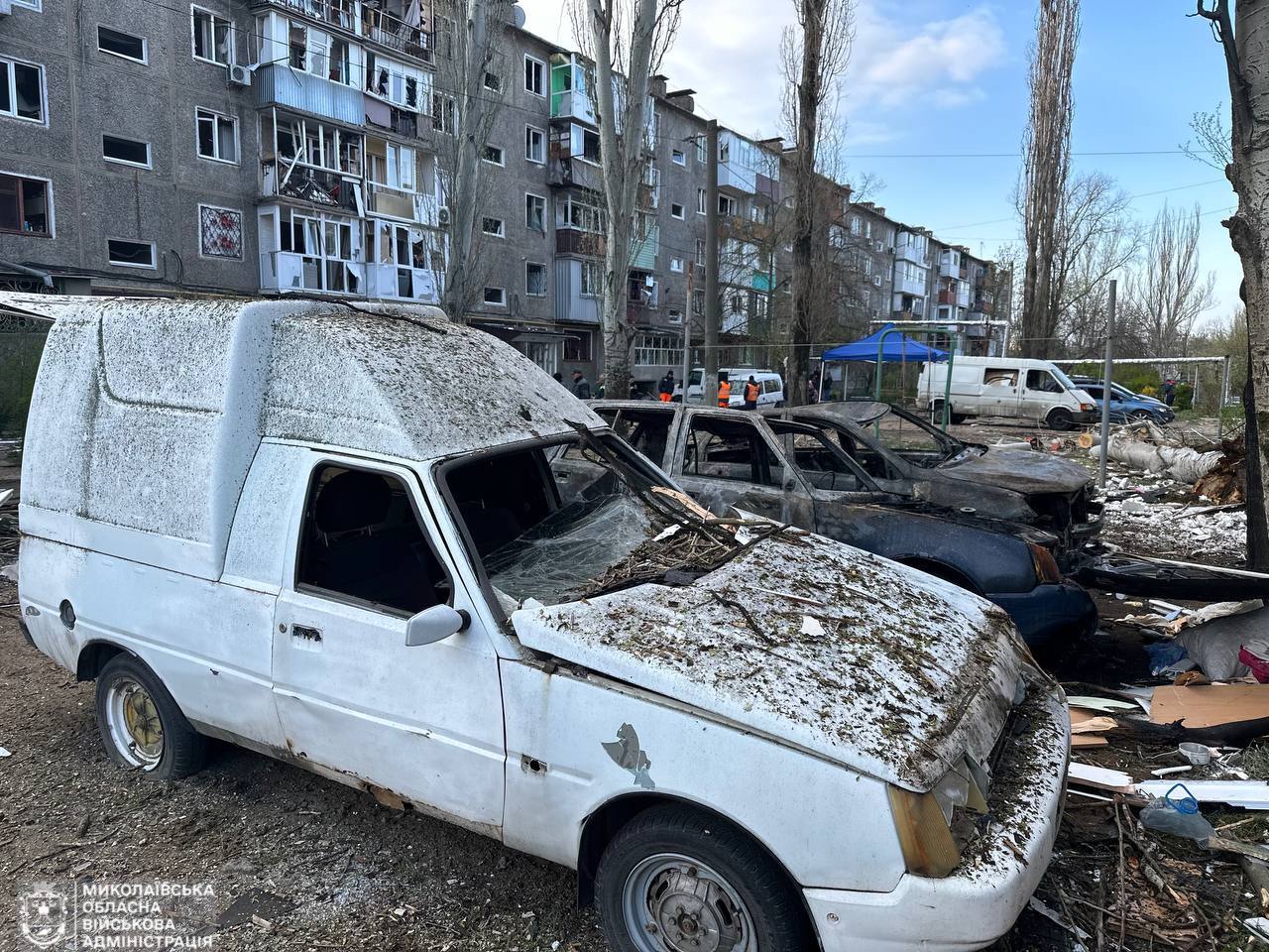 удар БПЛА по Николаеву