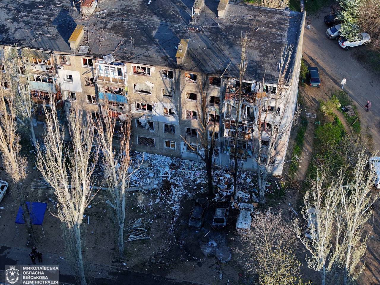 удар БПЛА по Николаеву