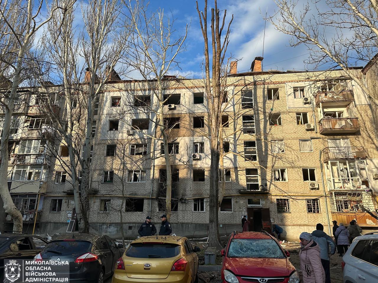 удар БПЛА по Николаеву