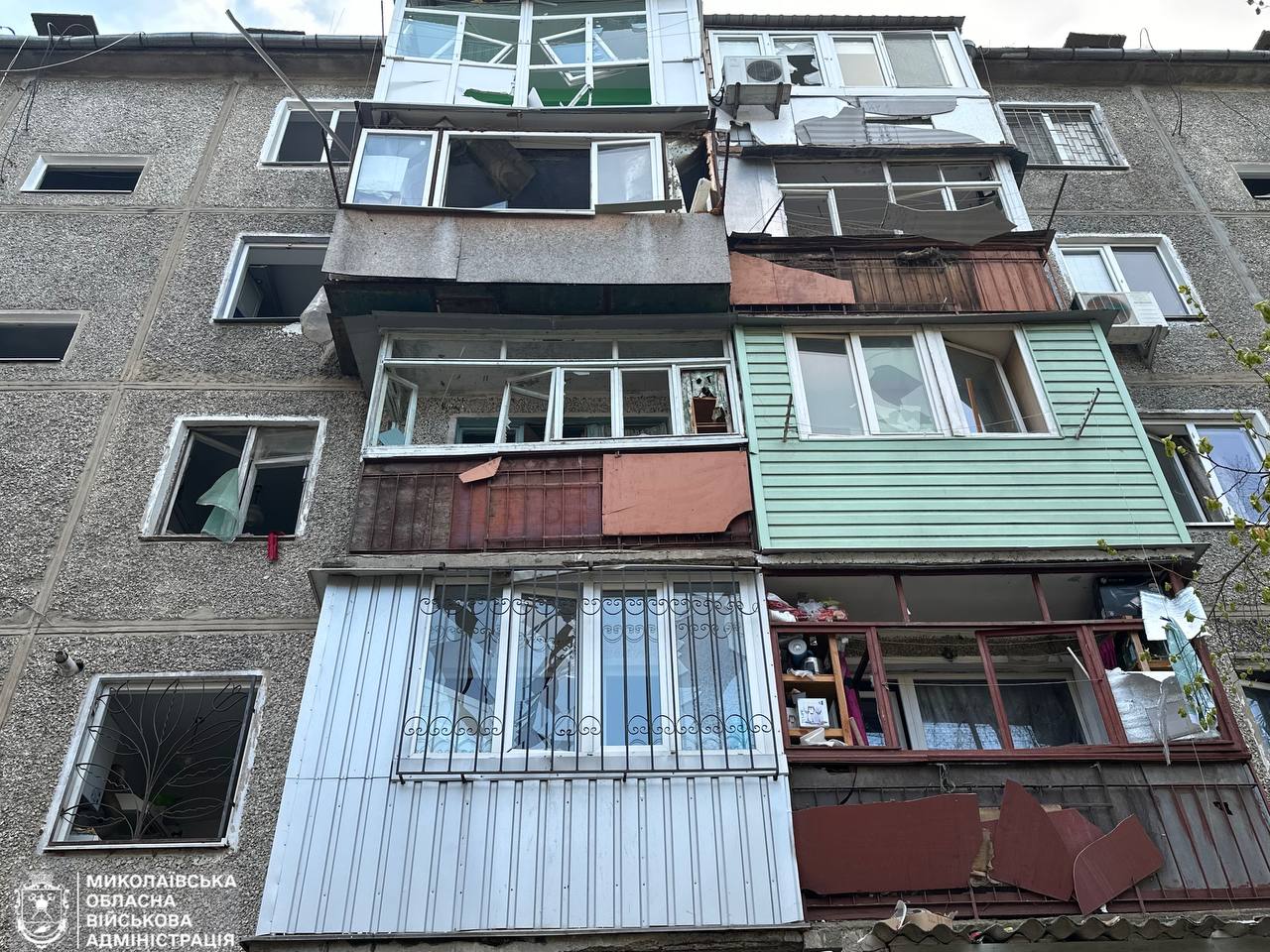 удар БПЛА по Николаеву