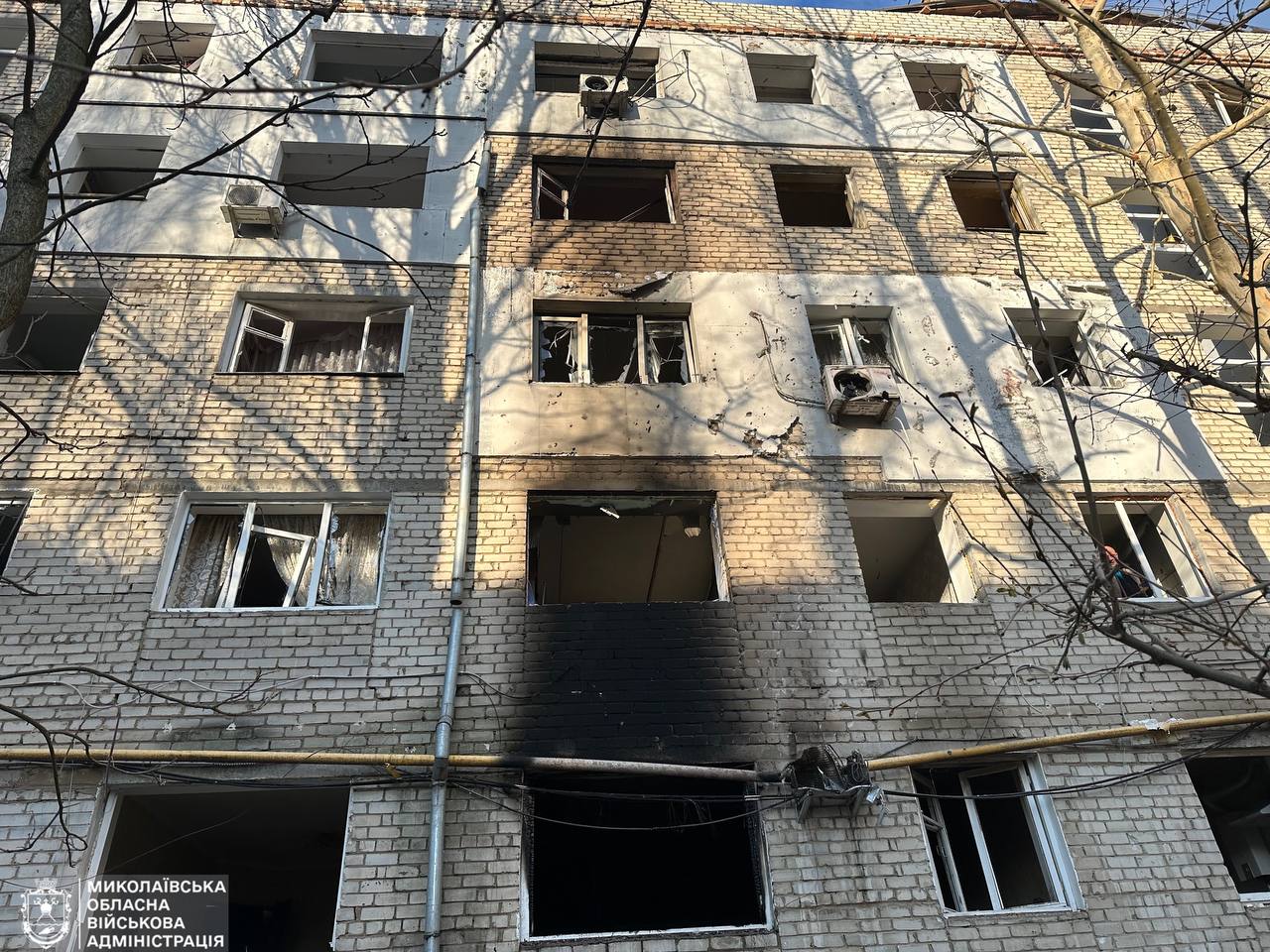 удар БПЛА по Николаеву