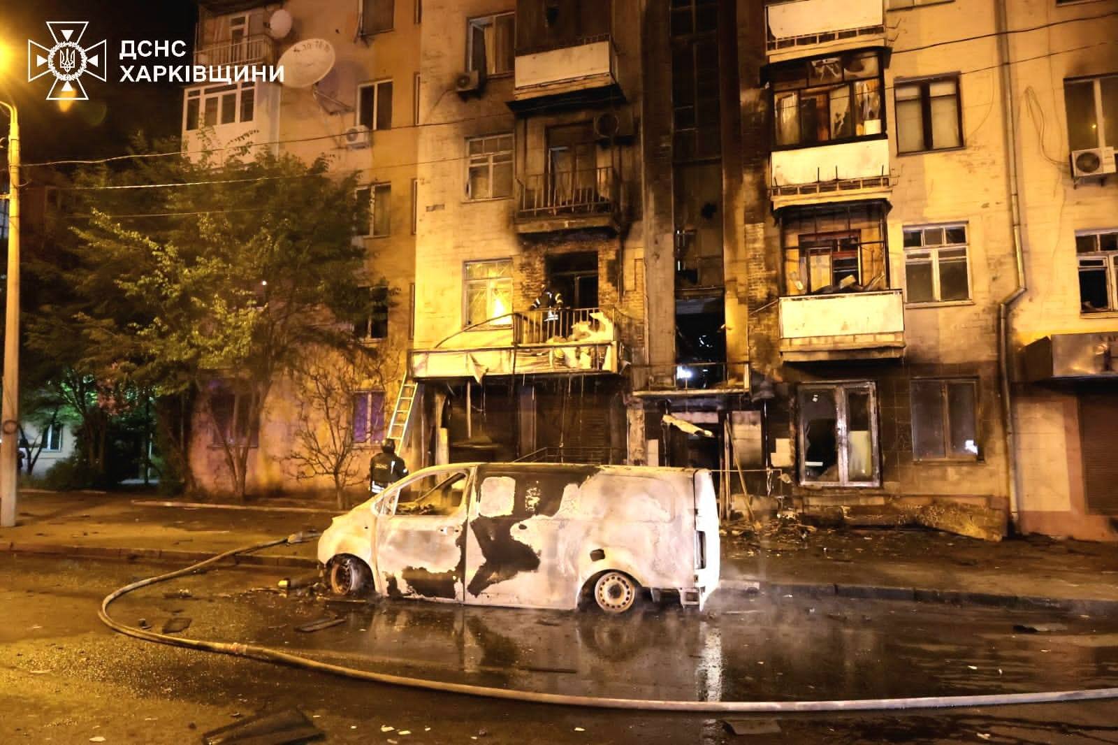 удар "Шахедов" по Харькову