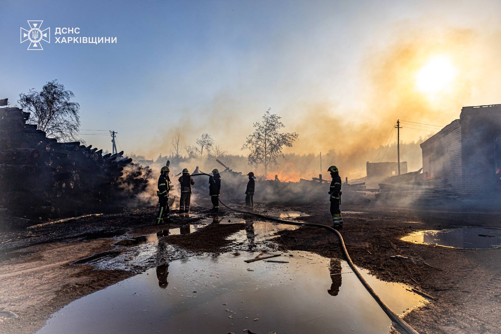 ликвидация пожара на территории Песчанского лесничества на Харьковщине