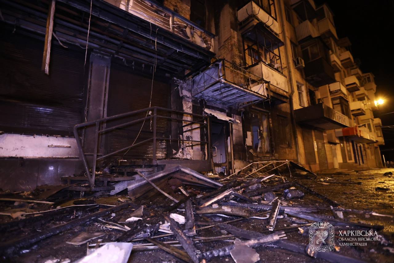 удар "Шахедов" по Харькову