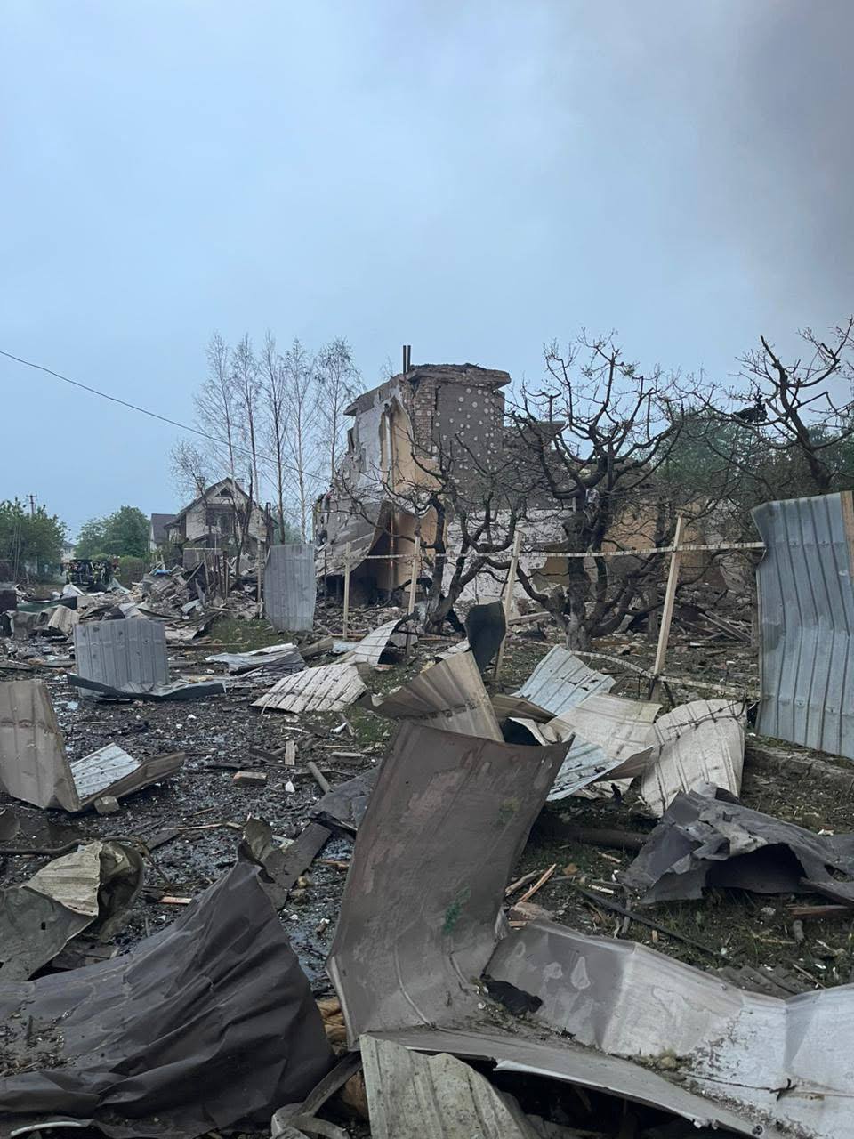 Последствия российского удара по Киевской области