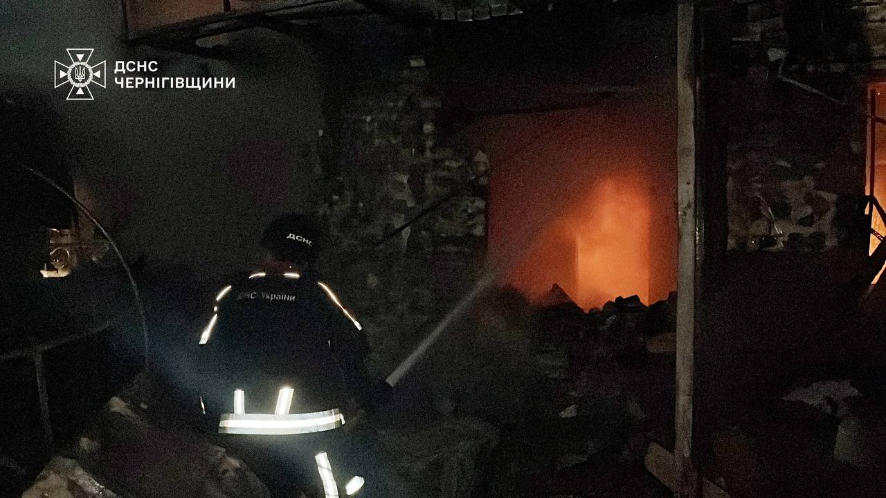 Последствия атаки БПЛА на Черниговскую область