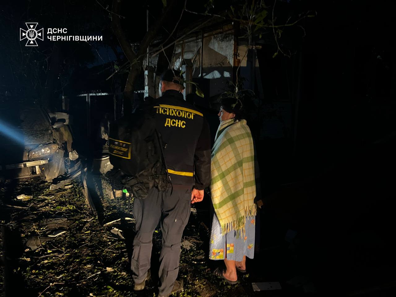 Последствия атаки БПЛА на Черниговскую область