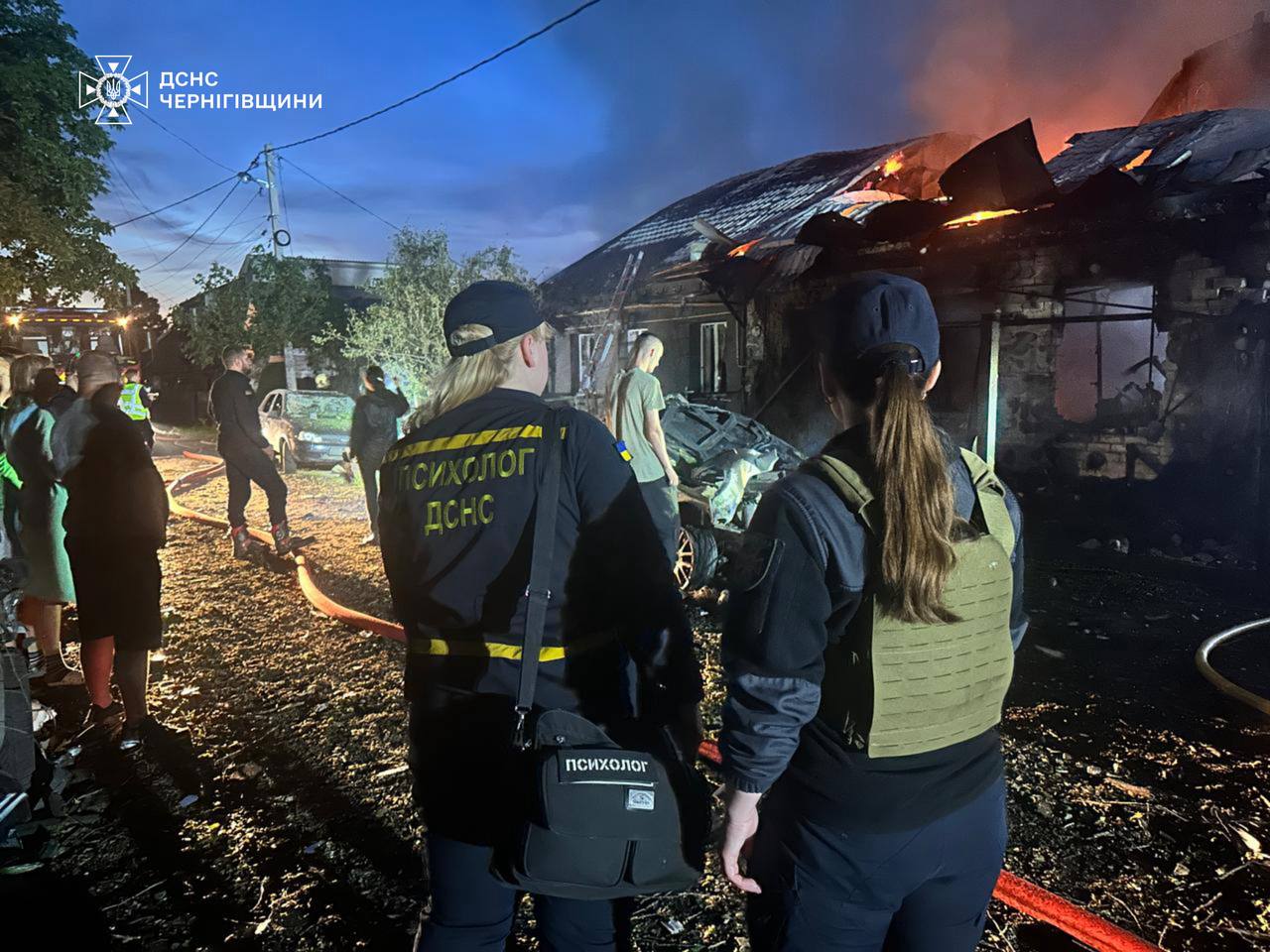 Последствия атаки БПЛА на Черниговскую область