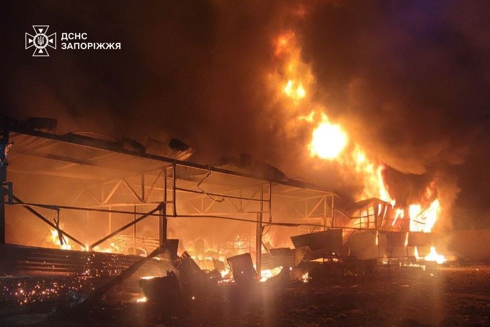 Последствия удара БПЛА по Запорожью