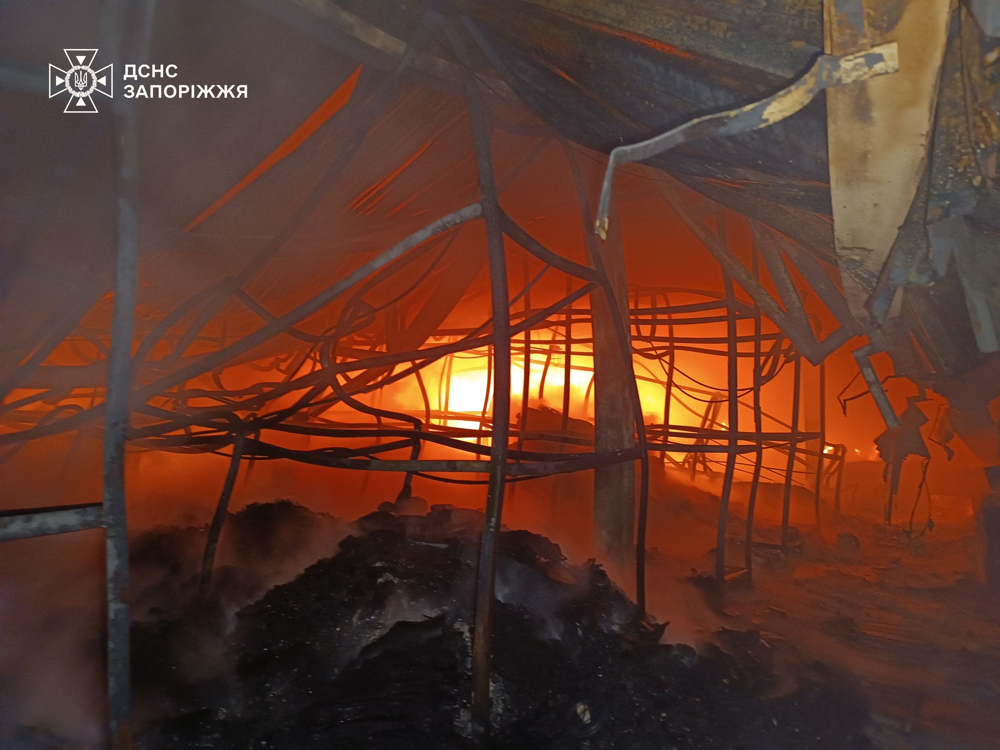 Последствия удара БПЛА по Запорожью