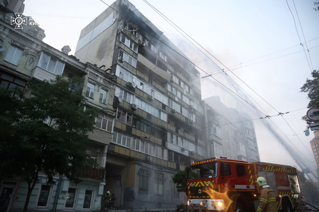 Массированный удар по Киеву