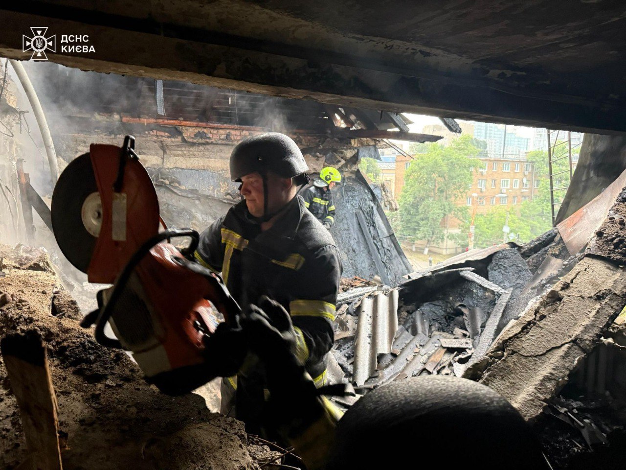 Массированный удар по Киеву