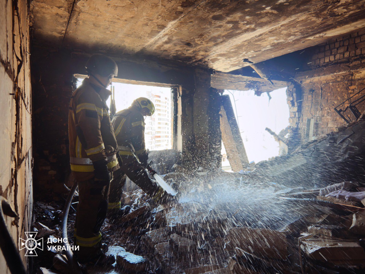 Массированный удар по Киеву