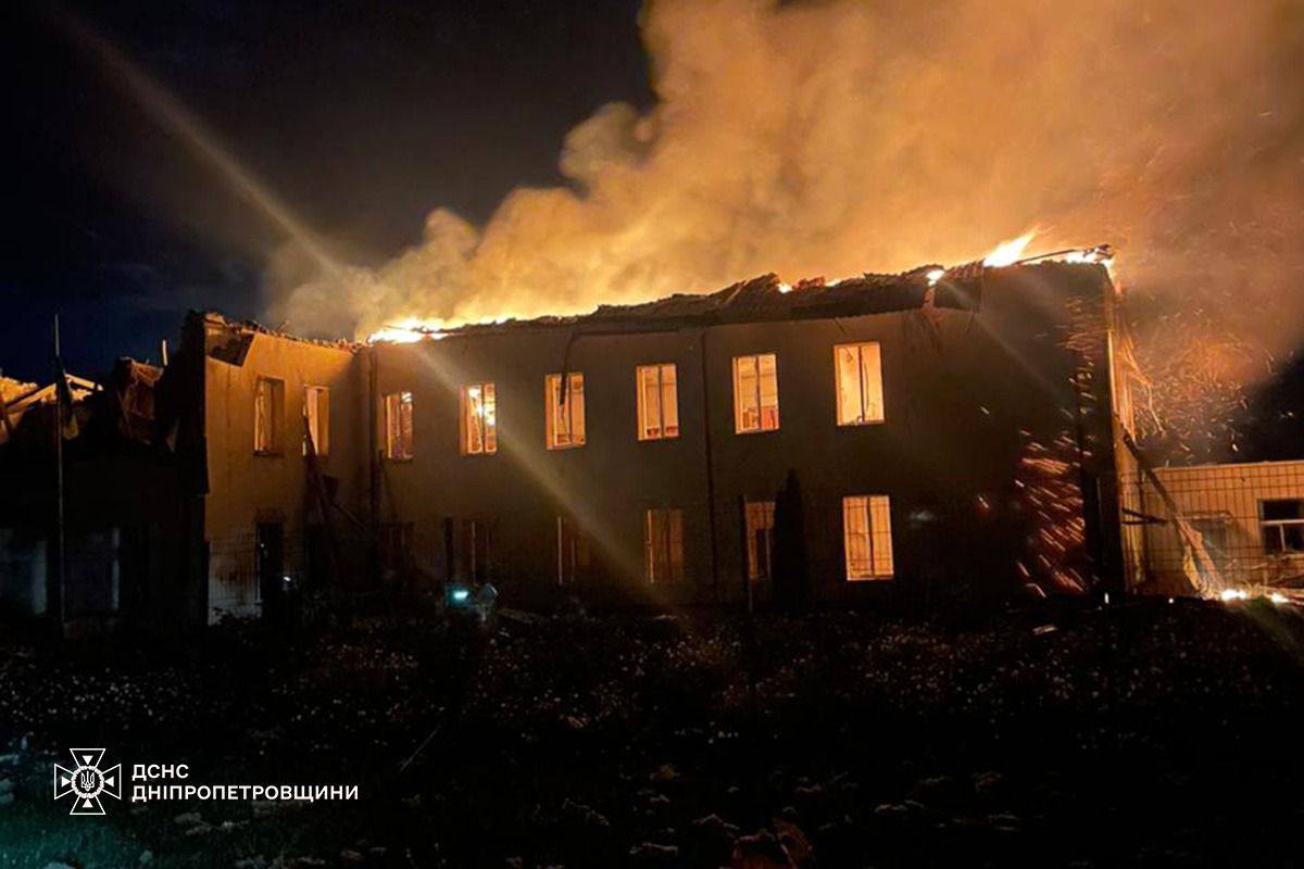 Последствия ночной атаки на Днепропетровщине