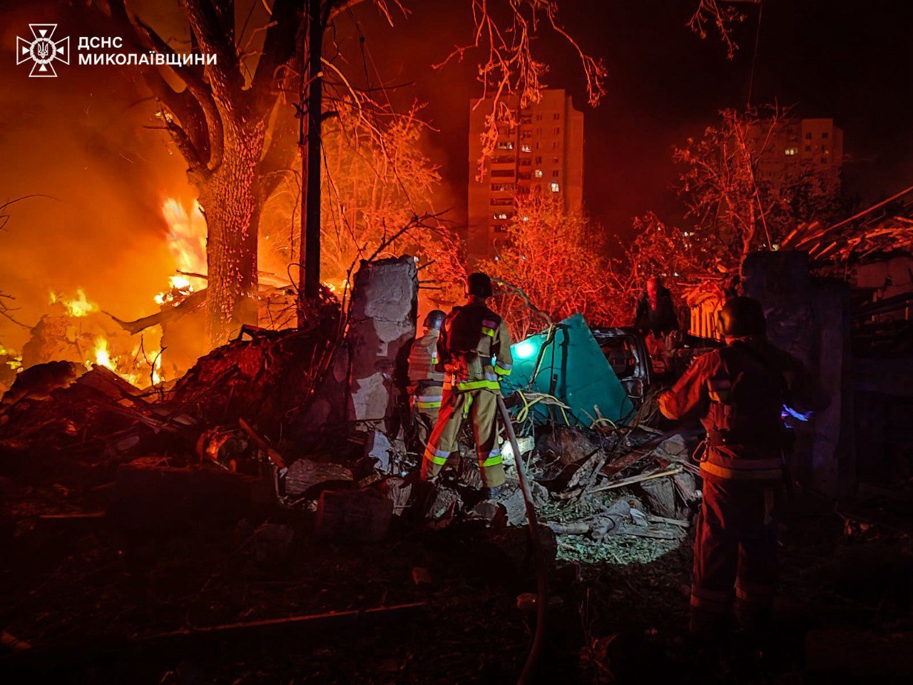 удар по жилому микрорайону Николаева