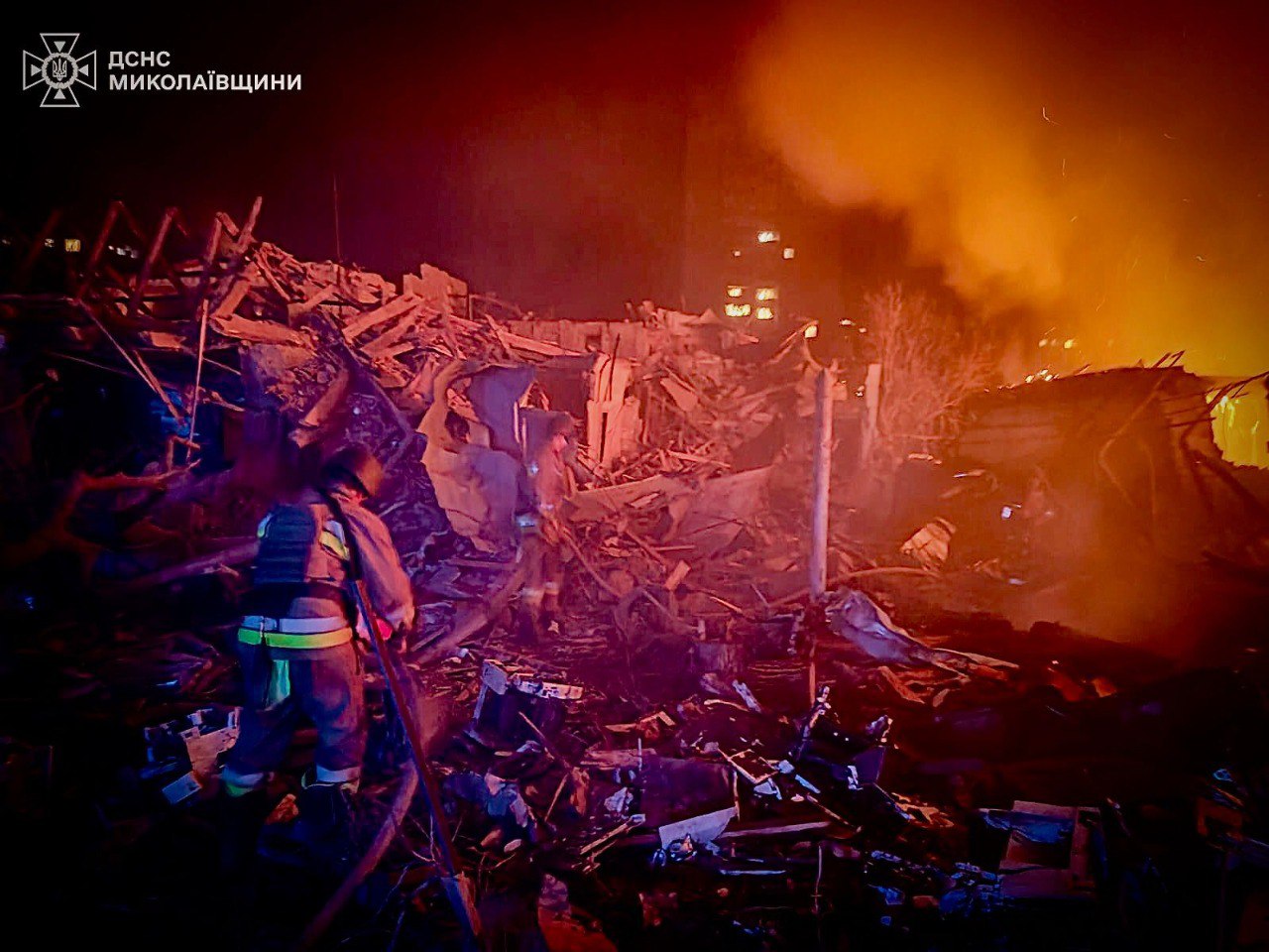 удар по жилому микрорайону Николаева