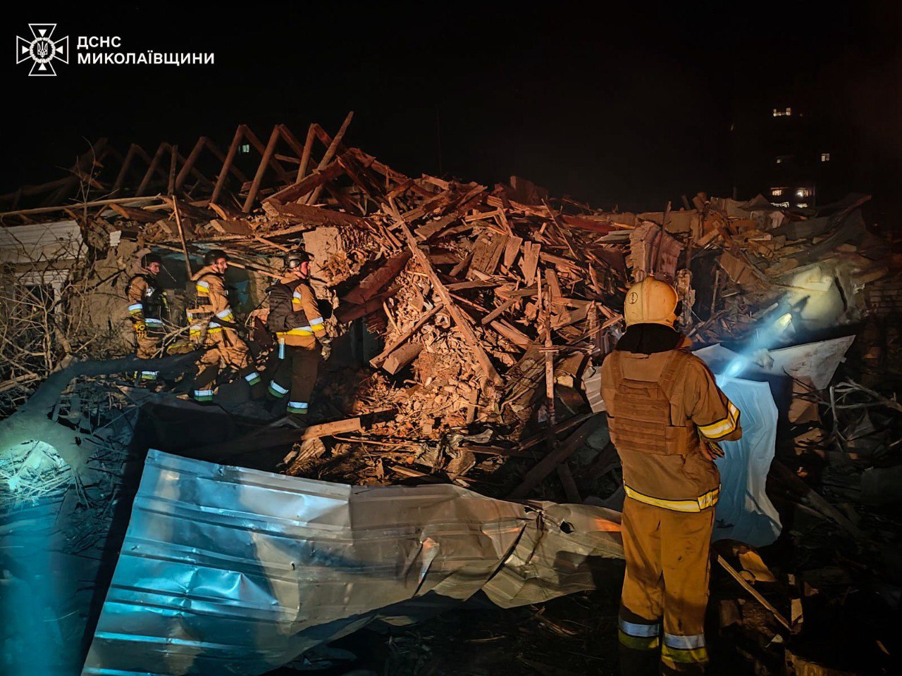 удар по жилому микрорайону Николаева