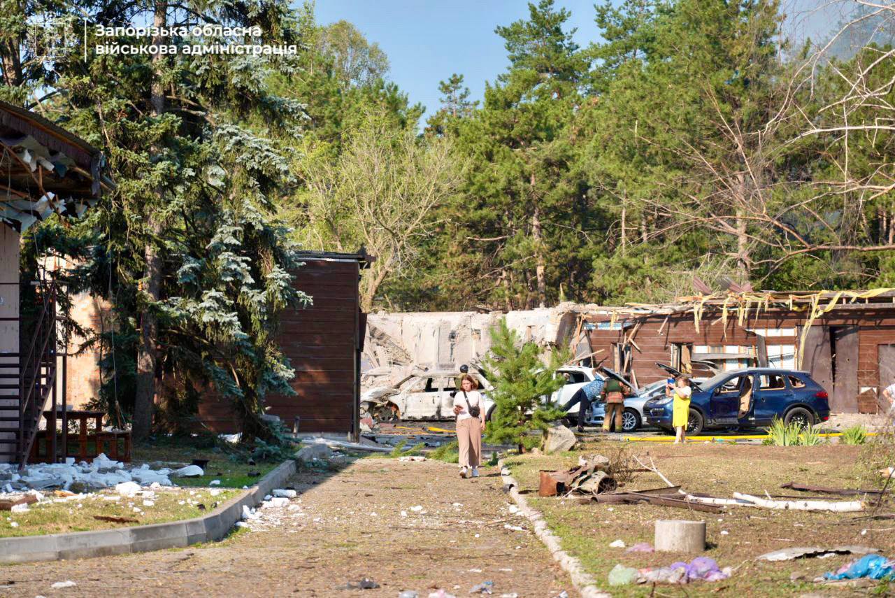 Удар по базе отдыха под Запорожьем