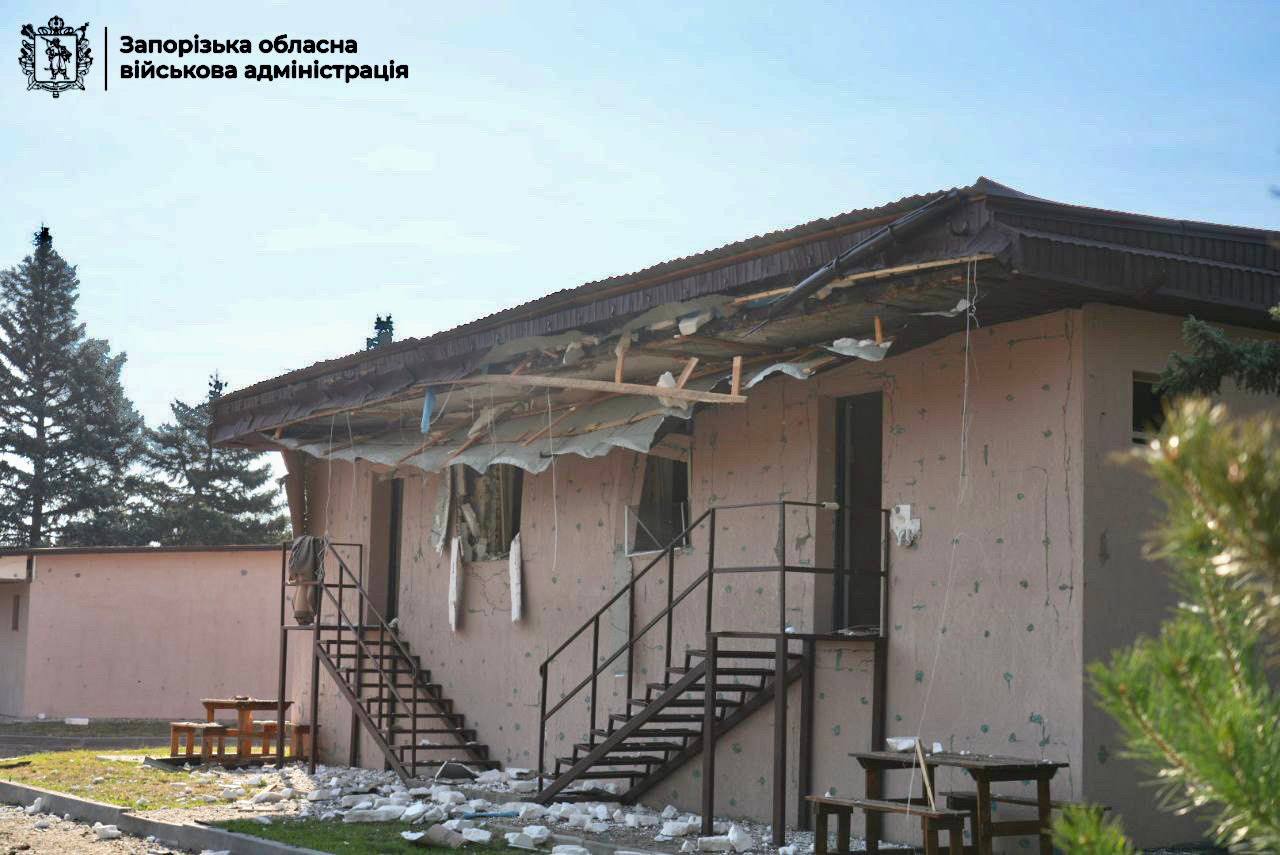 Удар по базе отдыха под Запорожьем