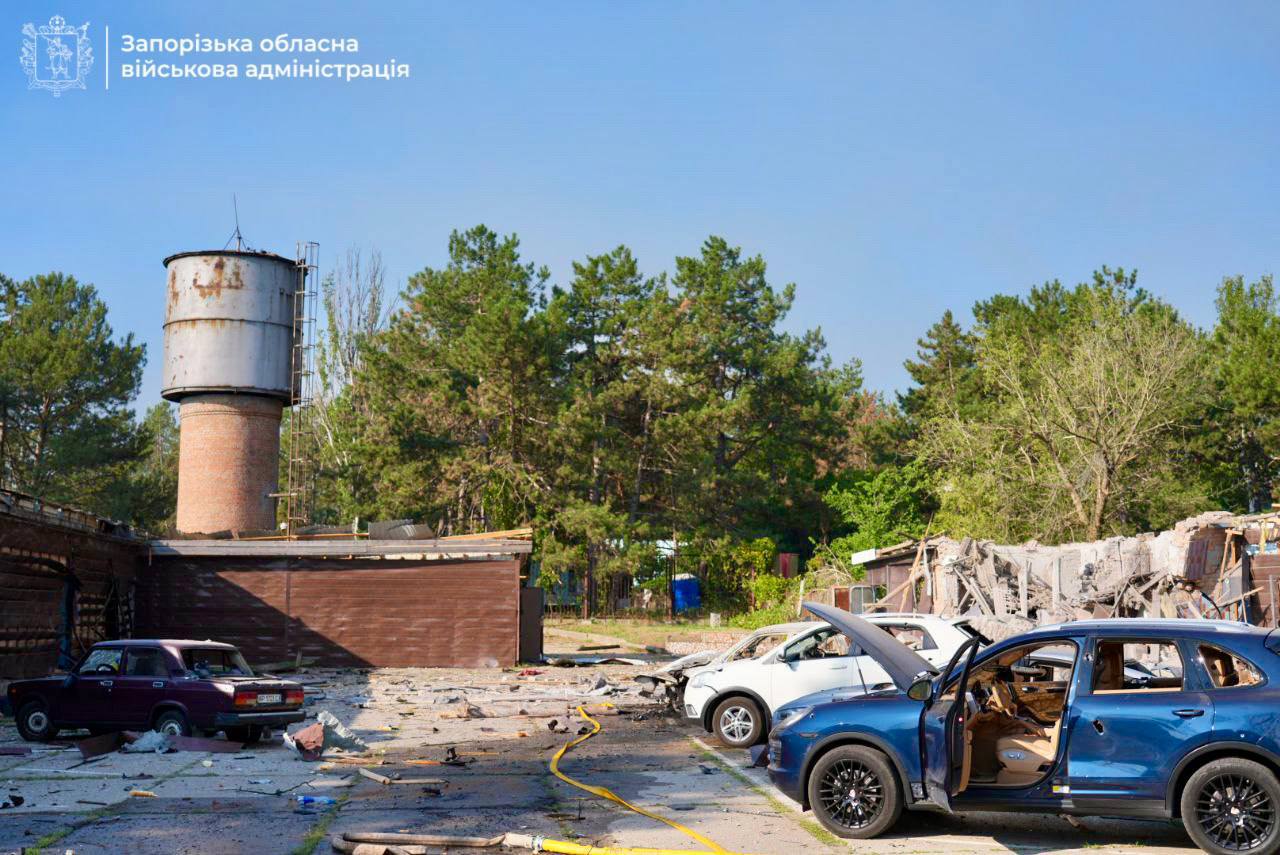 Удар по базе отдыха под Запорожьем